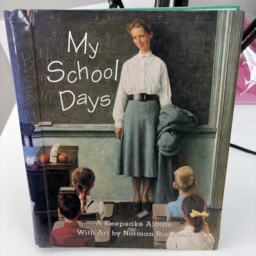 Vintage My School Days Album Illustrated By Norman Rockwell A Keepsake Album